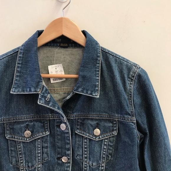 J Crew Classic Denim Jacket Small NWT - Picture 4 of 6
